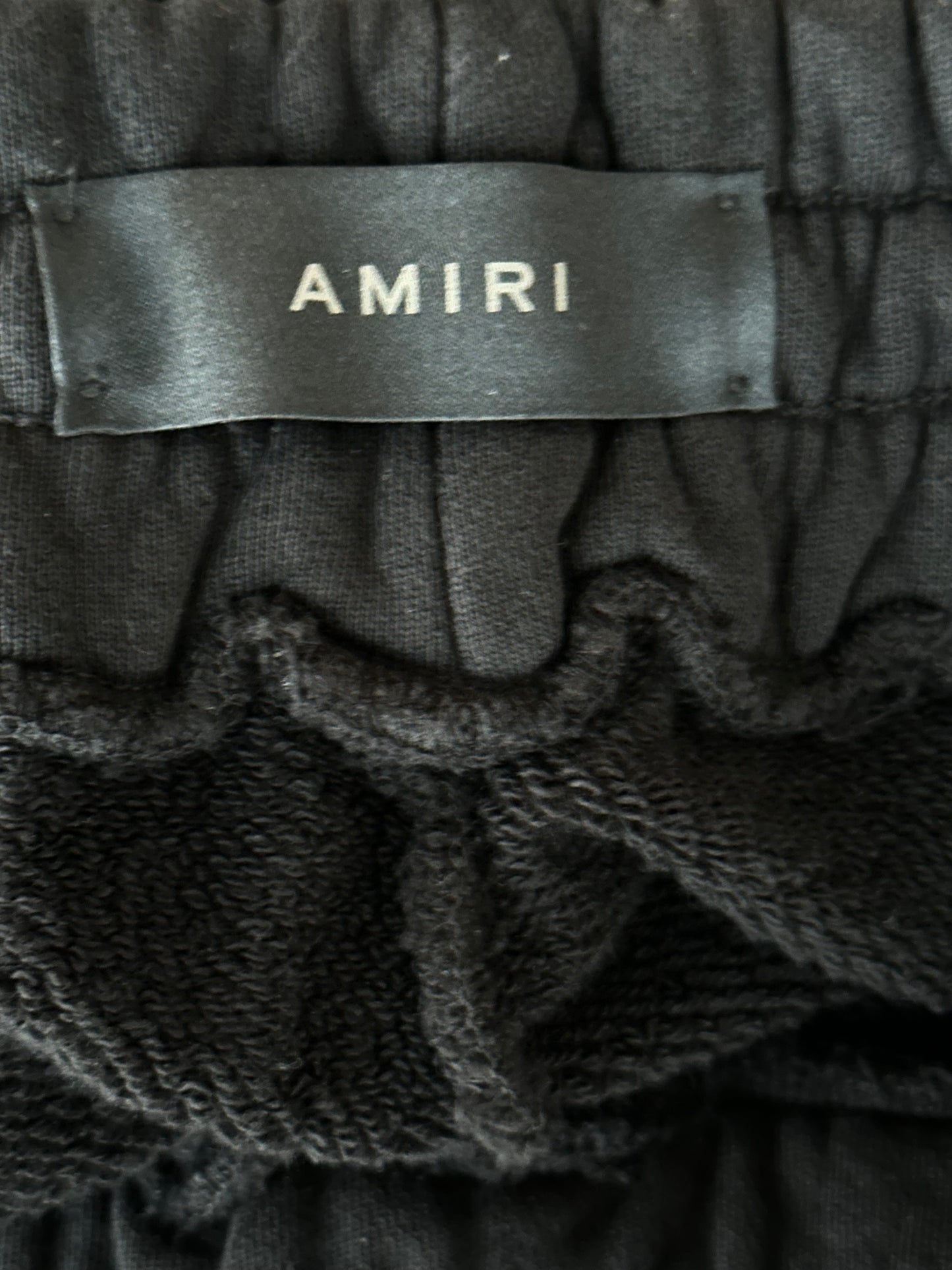 Amiri Black & Yellow Track Logo Sweatpants