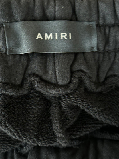 Amiri Black & Yellow Track Logo Sweatpants