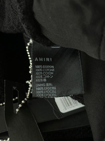 Amiri Black & Yellow Track Logo Sweatpants