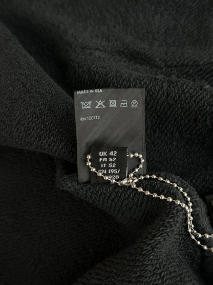 Amiri Faded Black Core Logo Shotgun Zip Up Hoodie