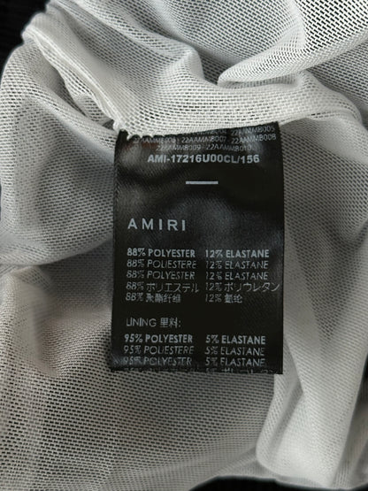 Amiri Black & White MA Bar Logo Swimshorts