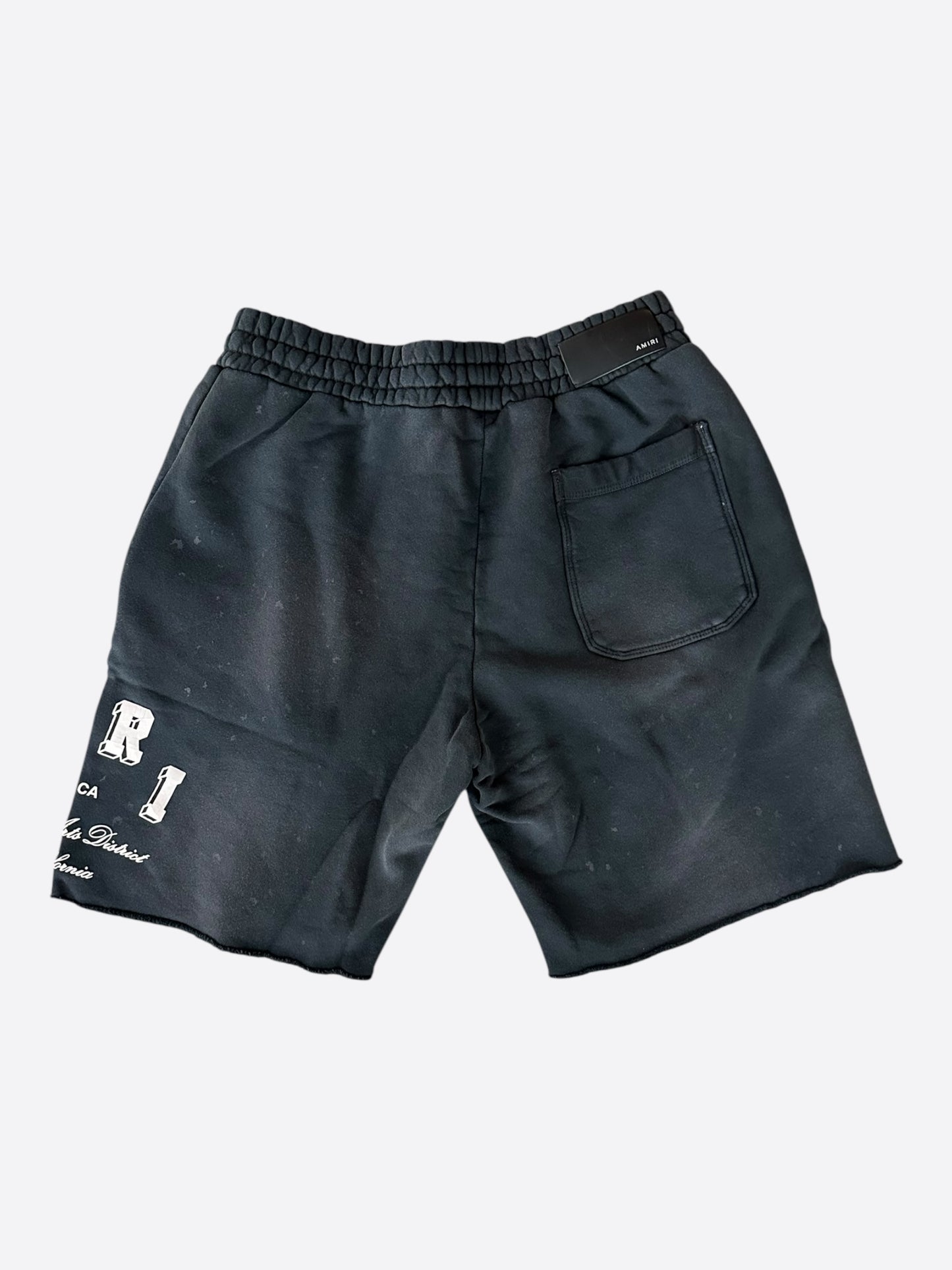 Amiri Black & White Collegiate Logo Shorts