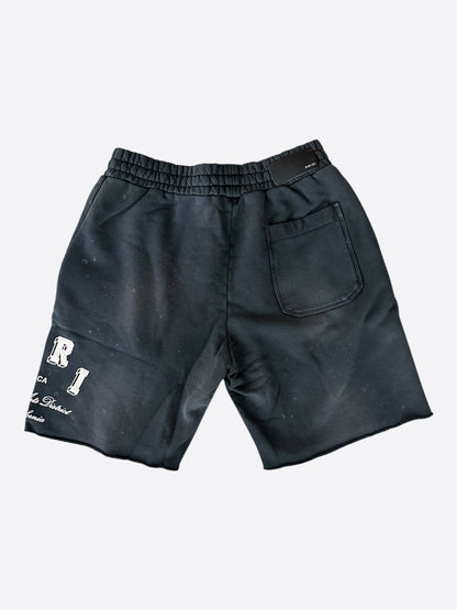 Amiri Black & White Collegiate Logo Shorts