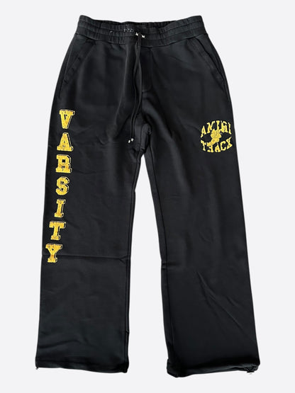 Amiri Black & Yellow Track Logo Sweatpants
