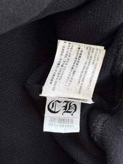 Chrome Hearts Black & White Los Angeles Floral Horseshoe Logo Zip Up Hoodie