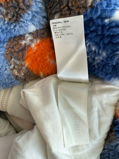 Louis Vuitton Blue & Orange Camo Monogram Fleece Zip Up Jacket