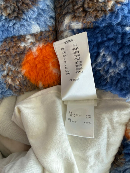 Louis Vuitton Blue & Orange Camo Monogram Fleece Zip Up Jacket
