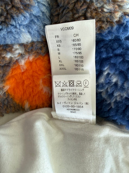 Louis Vuitton Blue & Orange Camo Monogram Fleece Zip Up Jacket