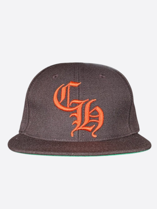 Chrome Hearts Brown & Orange Embroidered CH Logo Hat