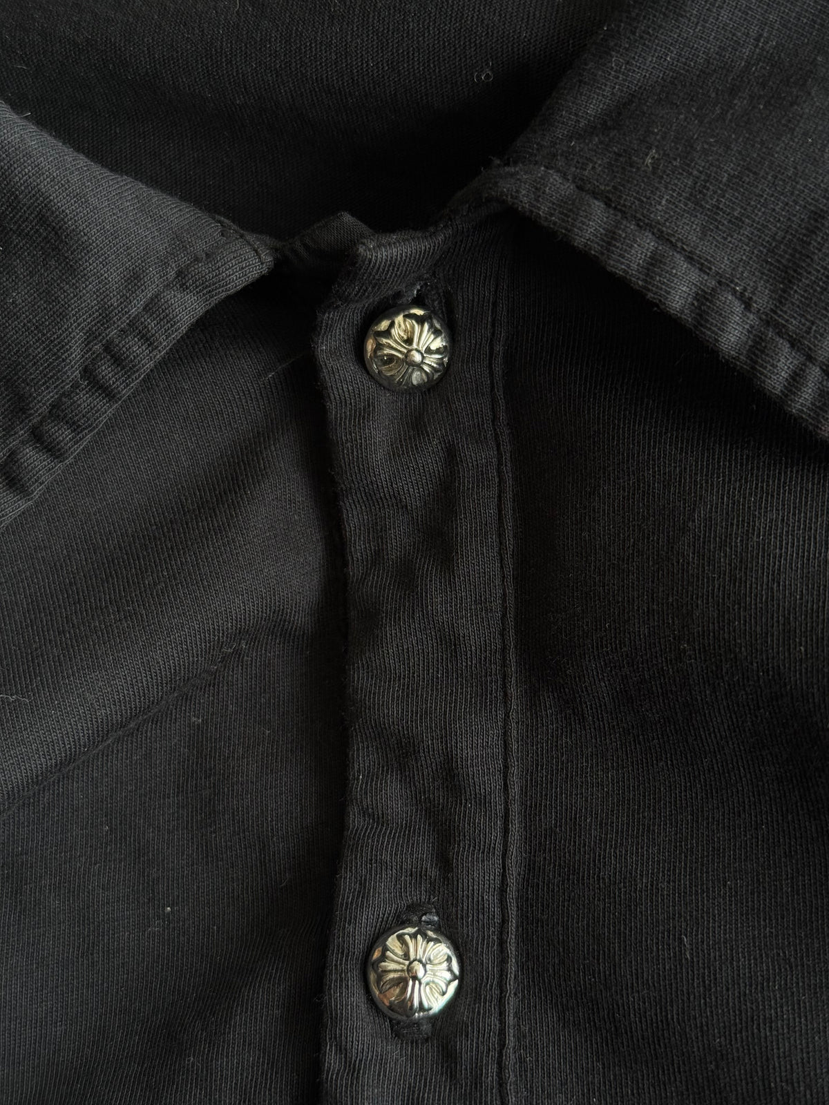 Chrome Hearts Black Horseshoe Logo Polo T-Shirt