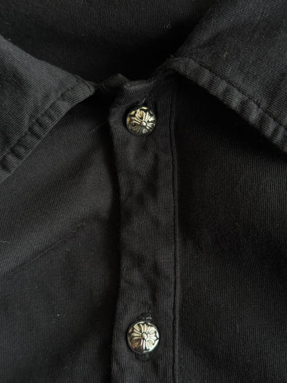 Chrome Hearts Black Horseshoe Logo Polo T-Shirt