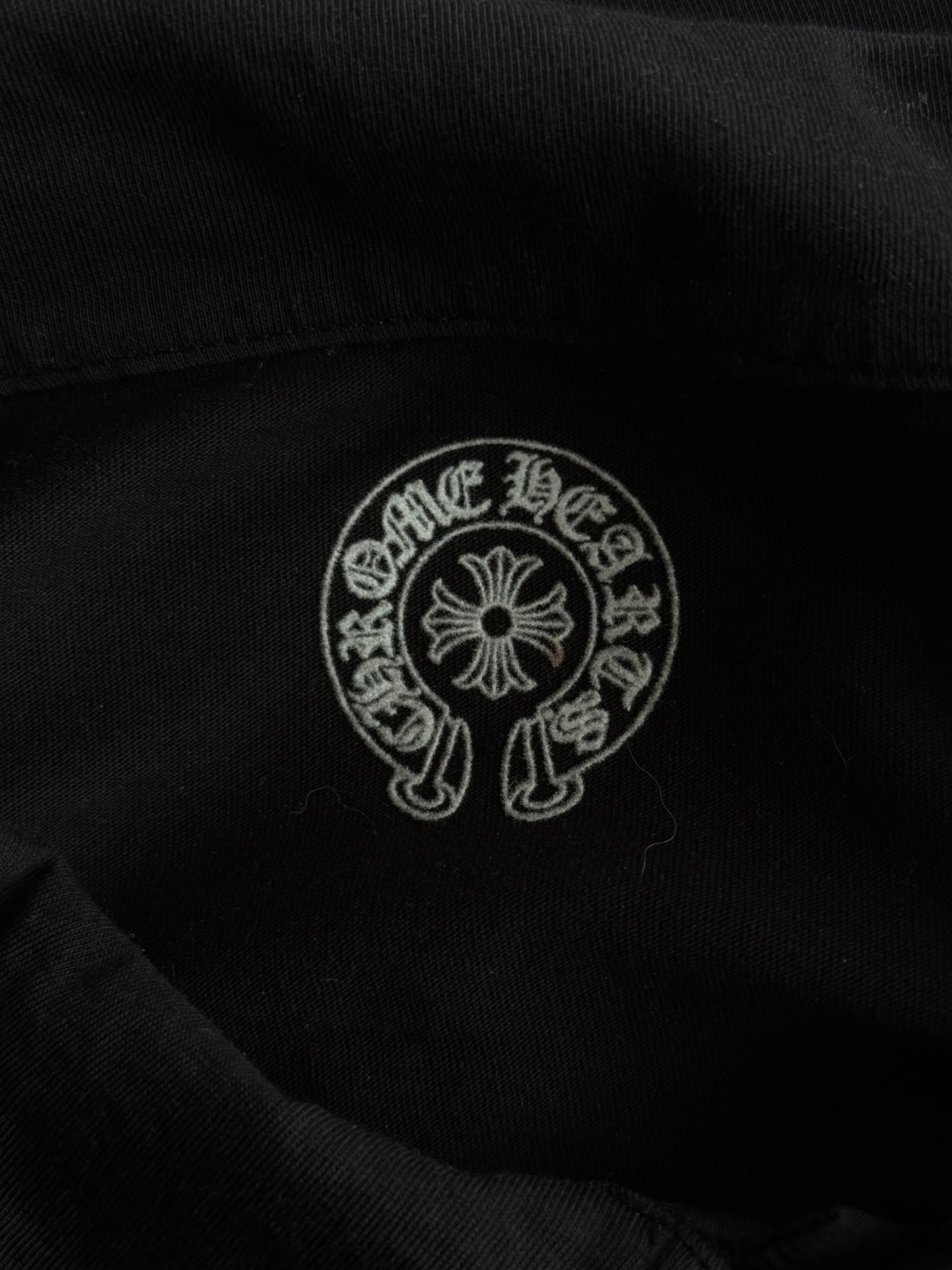 Chrome Hearts Black Horseshoe Logo Polo T-Shirt