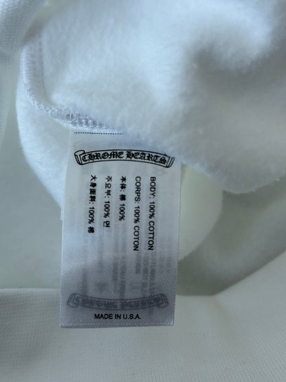 Chrome Hearts White & Black Script Logo Hoodie