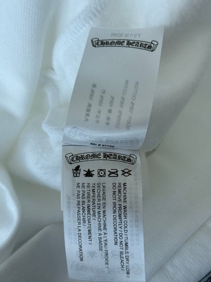 Chrome Hearts White & Black Script Logo Hoodie