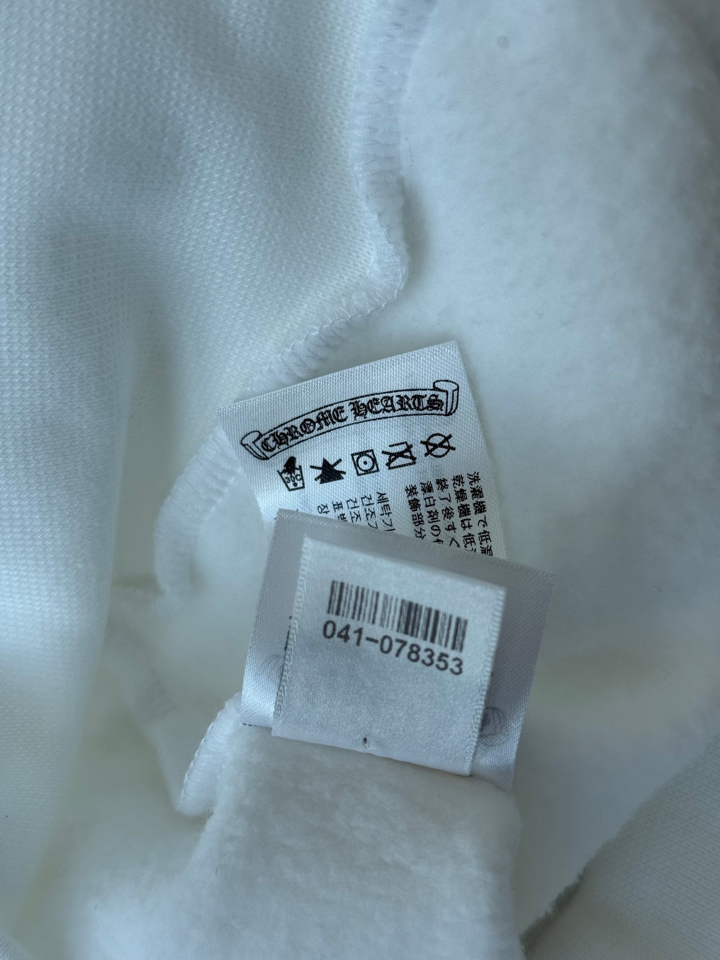 Chrome Hearts White & Black Script Logo Hoodie