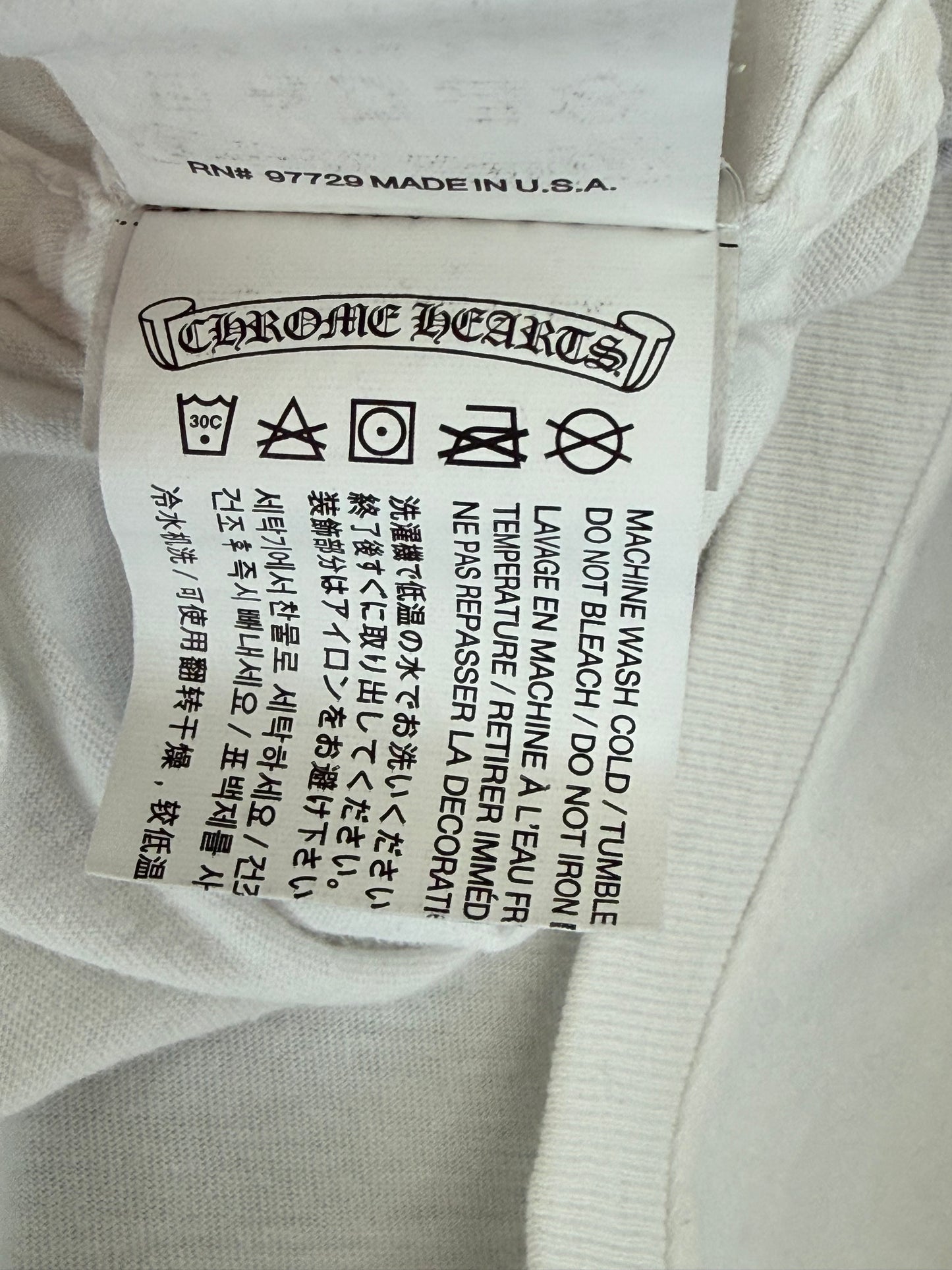 Chrome Hearts White & Black Foti Dog Graphic T-Shirt
