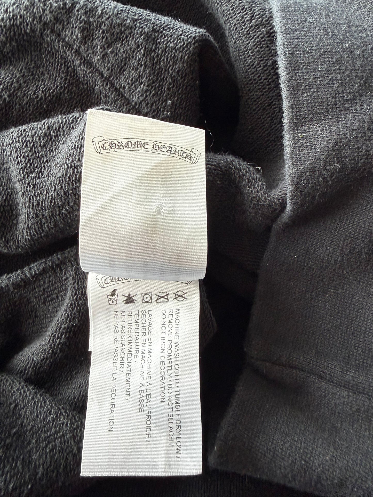 Chrome Hearts Black & White Cross Jacquard Horseshoe Logo Hoodie