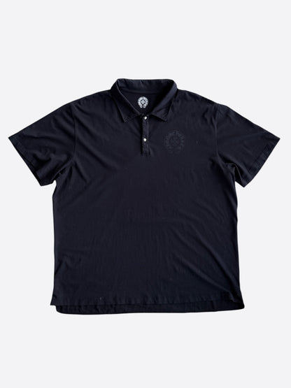 Chrome Hearts Black Horseshoe Logo Polo T-Shirt