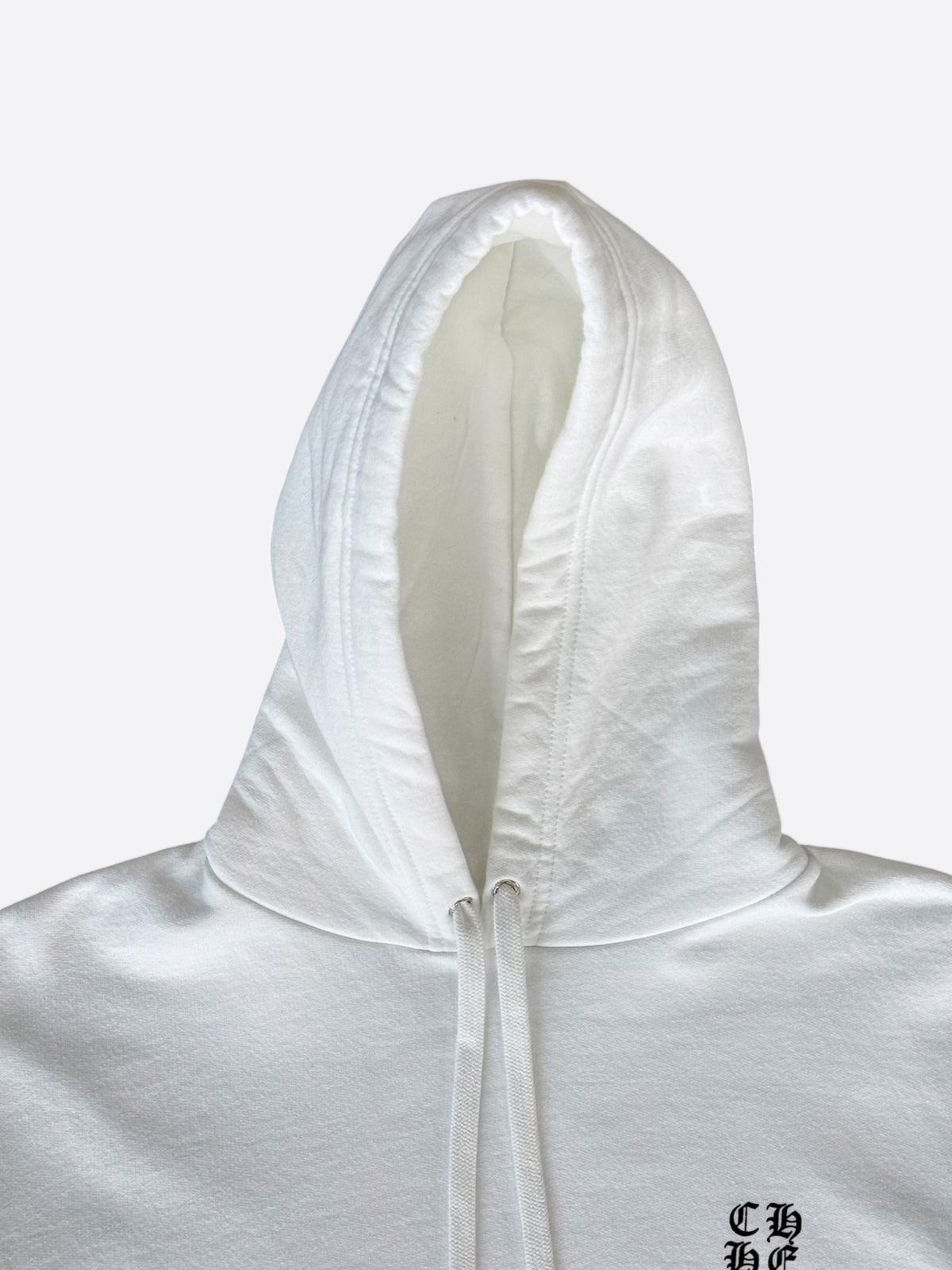 Chrome Hearts White & Black Script Logo Hoodie