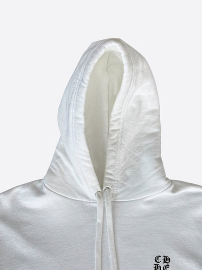 Chrome Hearts White & Black Script Logo Hoodie