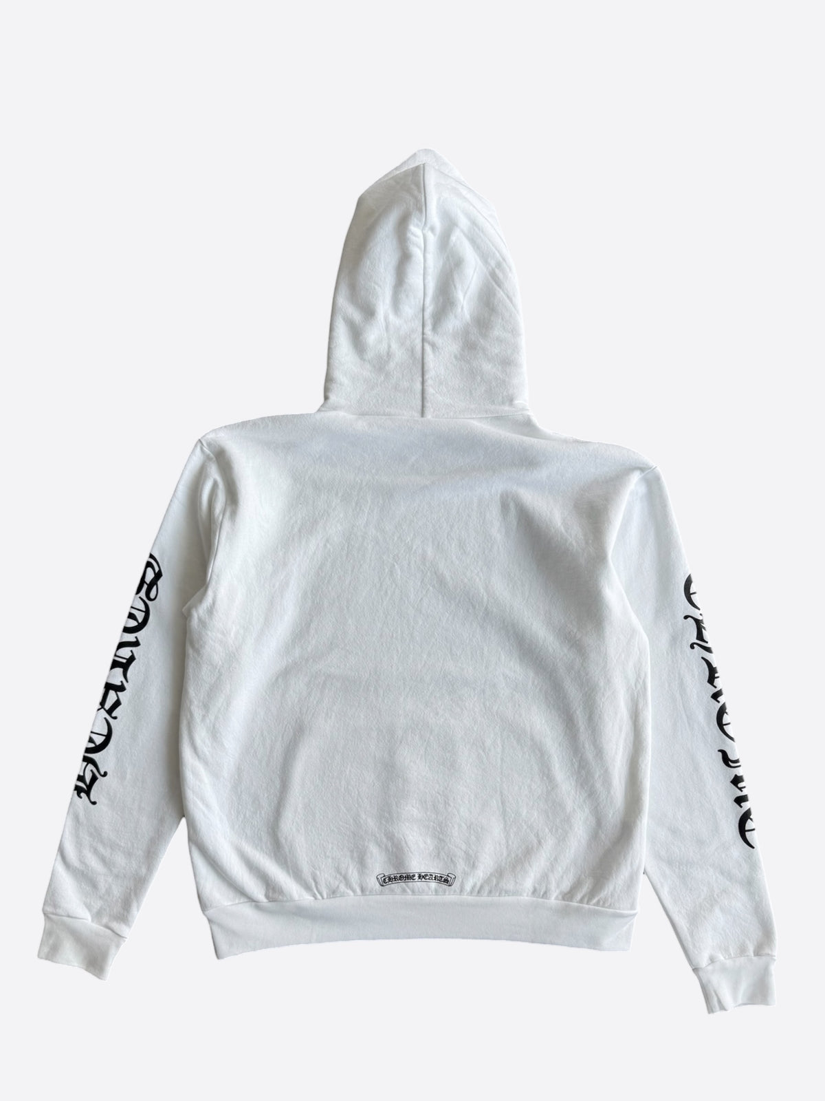 Chrome Hearts White & Black Script Logo Hoodie
