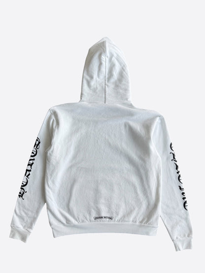 Chrome Hearts White & Black Script Logo Hoodie