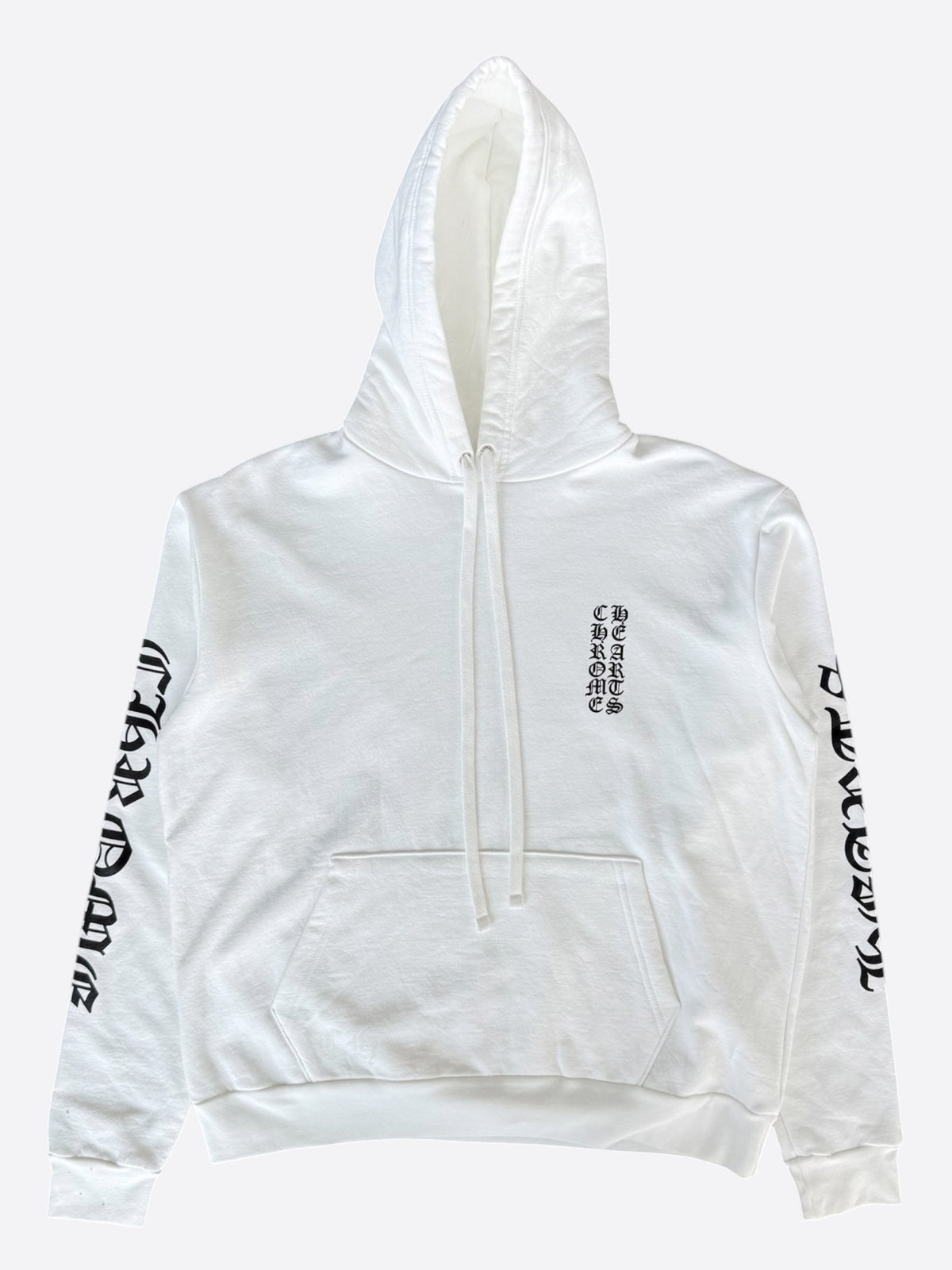 Chrome Hearts White & Black Script Logo Hoodie