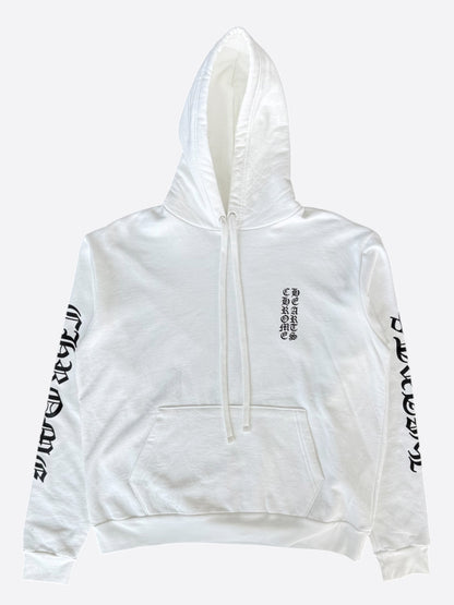 Chrome Hearts White & Black Script Logo Hoodie