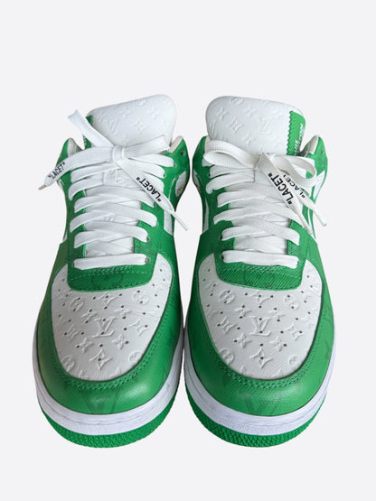Louis Vuitton Green Air Force 1 Monogram Sneakers