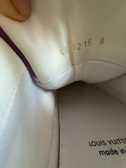 Louis Vuitton Purple & White Suede Tilted Sneakers