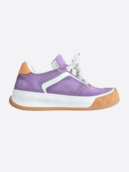 Louis Vuitton Purple & White Suede Tilted Sneakers