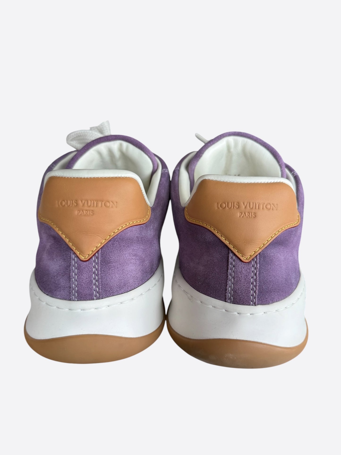 Louis Vuitton Purple & White Suede Tilted Sneakers