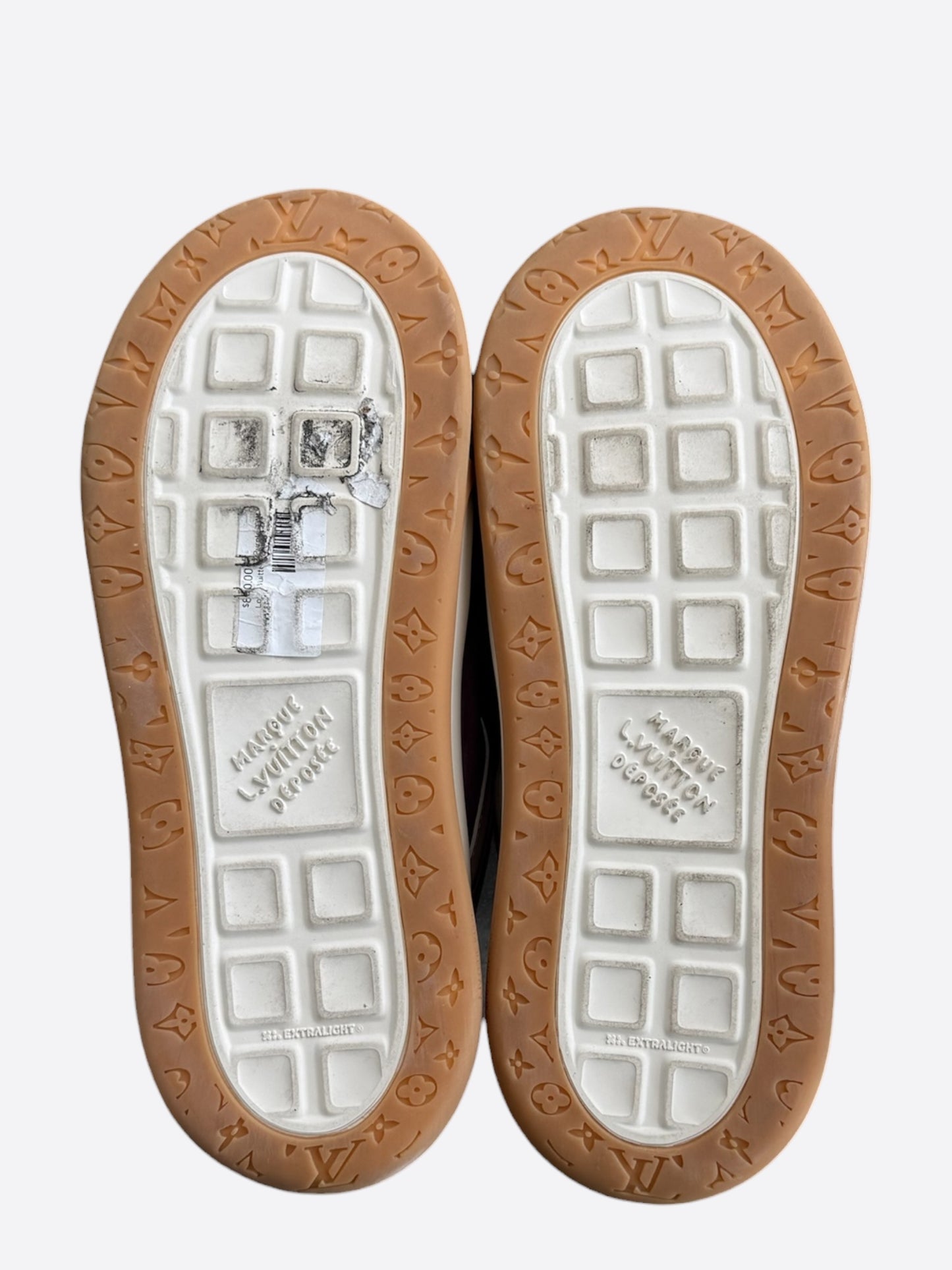 Louis Vuitton Purple & White Suede Tilted Sneakers