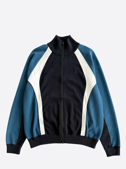 Louis Vuitton Blue, White & Black Logo Track Jacket