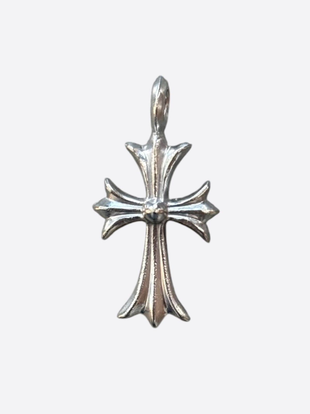 Chrome Hearts White Gold & Sapphire Tiny Cross Pendant