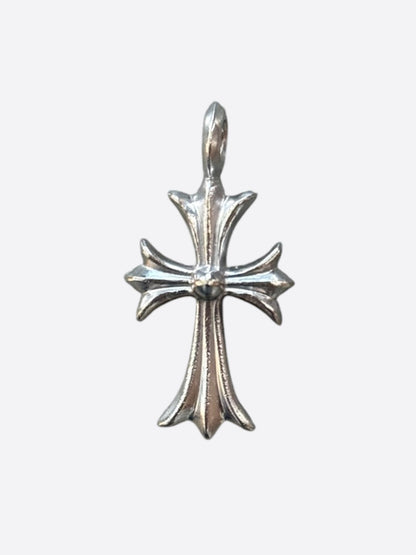 Chrome Hearts White Gold & Sapphire Tiny Cross Pendant