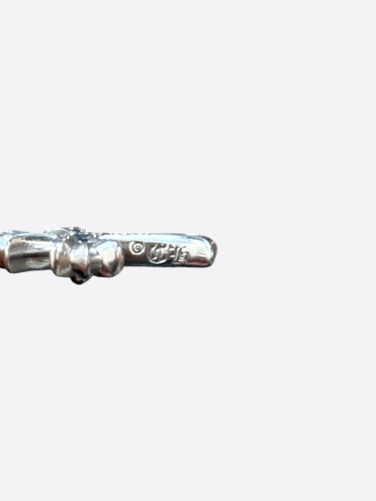 Chrome Hearts White Gold & Sapphire Tiny Cross Pendant