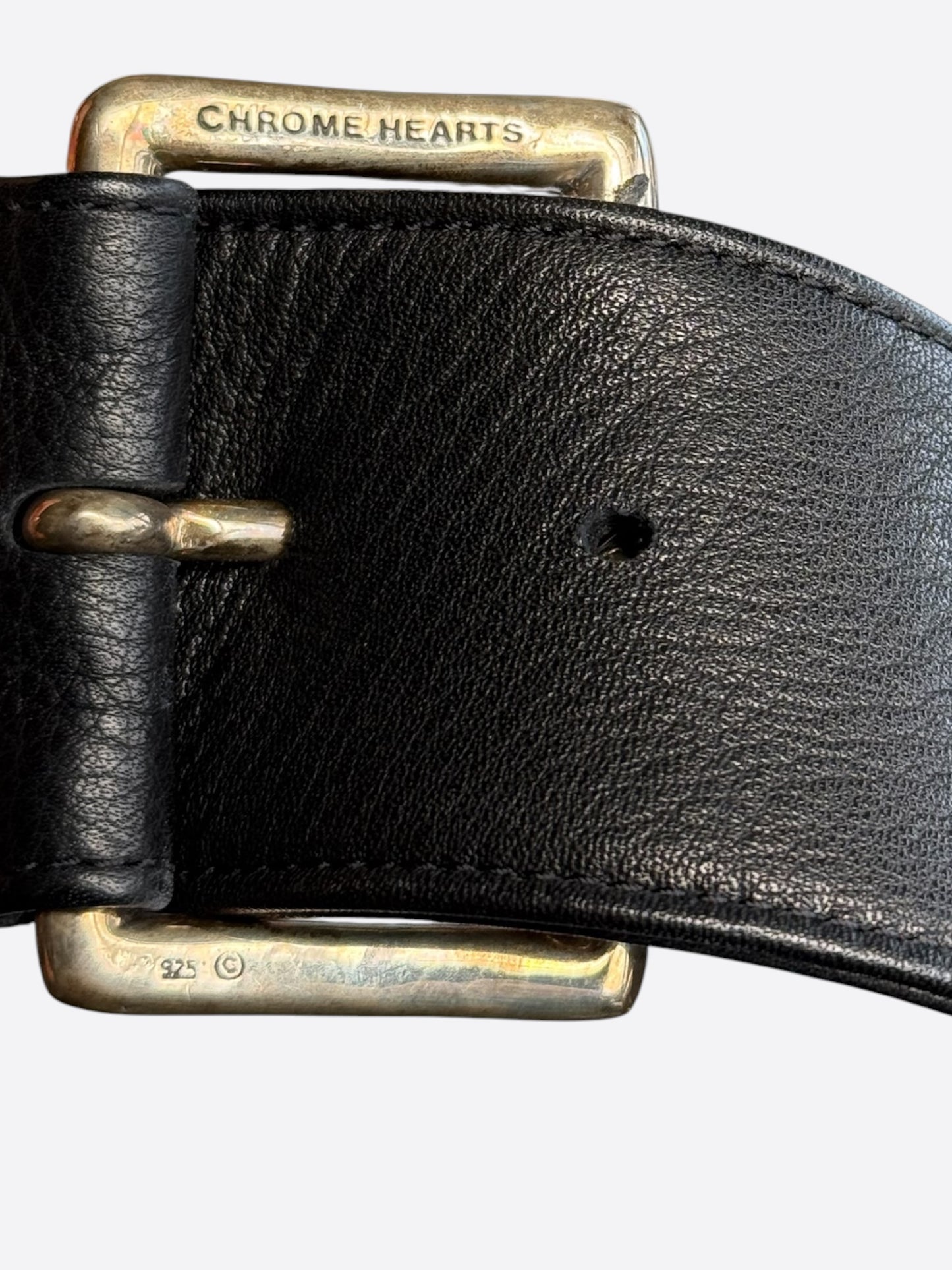 Chrome Hearts Black Leather Roller Fanny Pack