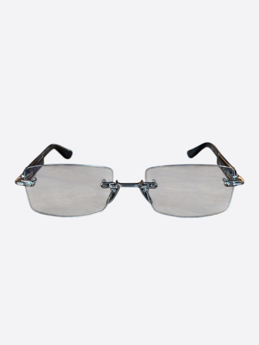 Chrome Hearts Black & Silver Deep 2 Glasses