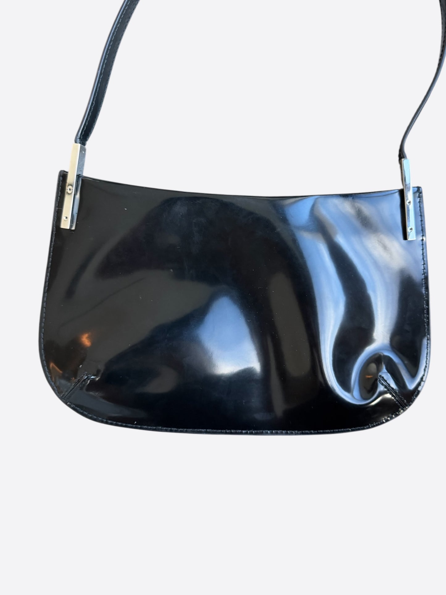 Saint Laurent Black Patent Leather Shoulder Bag