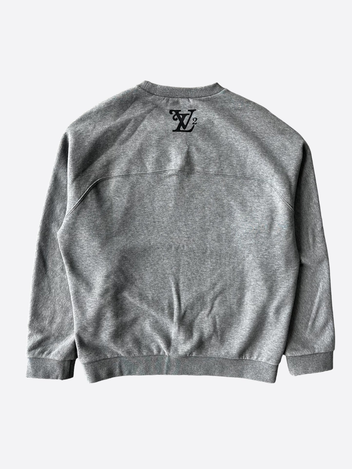 Louis Vuitton Nigo Grey & Black Logo Sweater