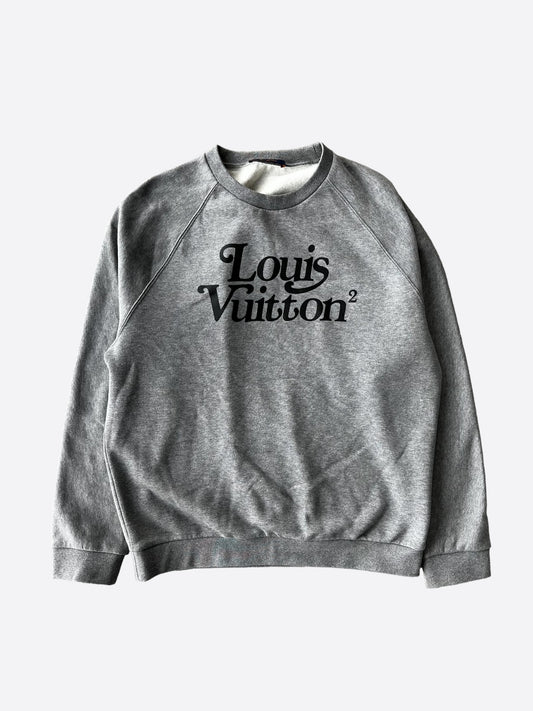 Louis Vuitton Nigo Grey & Black Logo Sweater