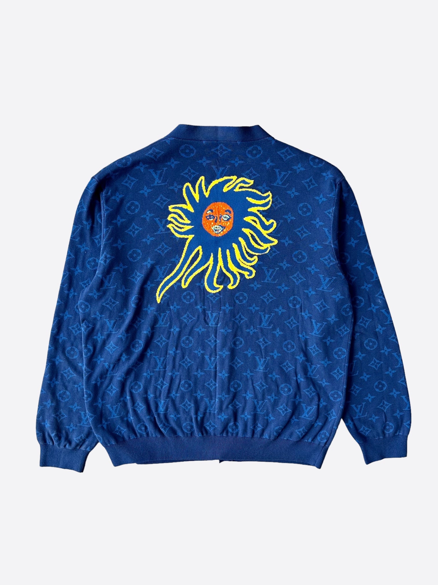 Louis Vuitton Yayoi Kusama Blue Monogram Cardigan Savonches