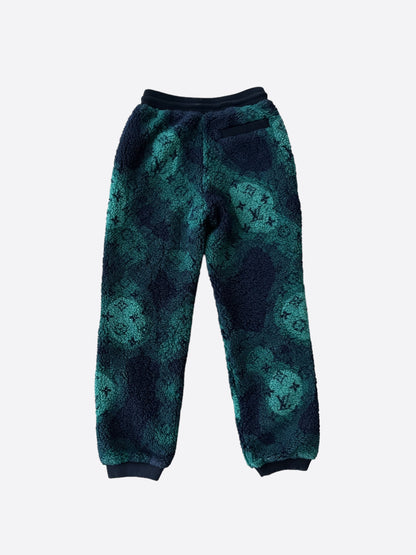 Louis Vuitton Green Camouflage Monogram Fleece Sweatpants