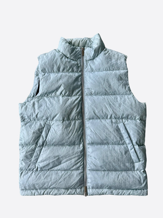 Dior Blue Oblique Puffer Vest