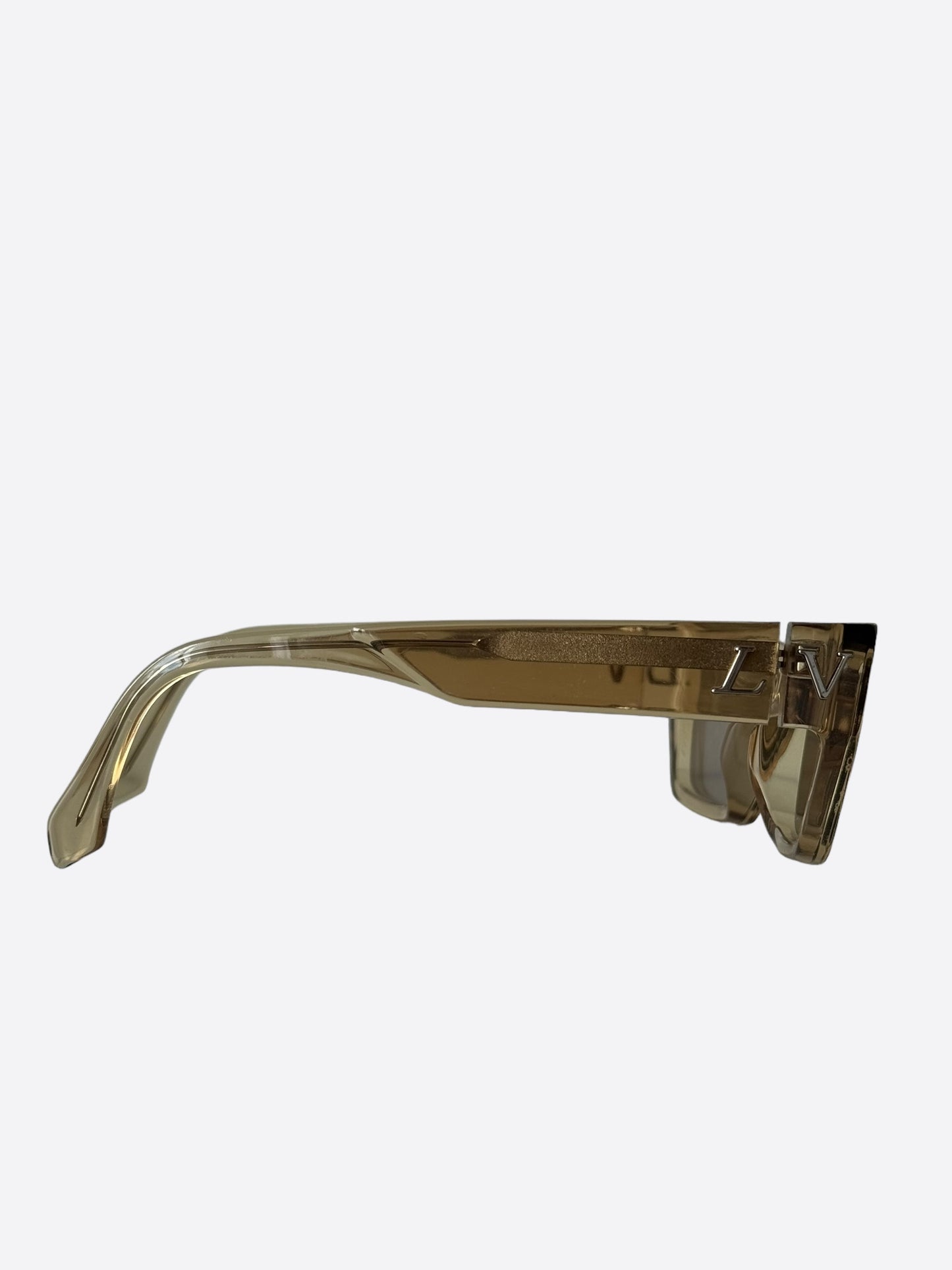 Louis Vuitton Gold Transparent Twist Sunglasses