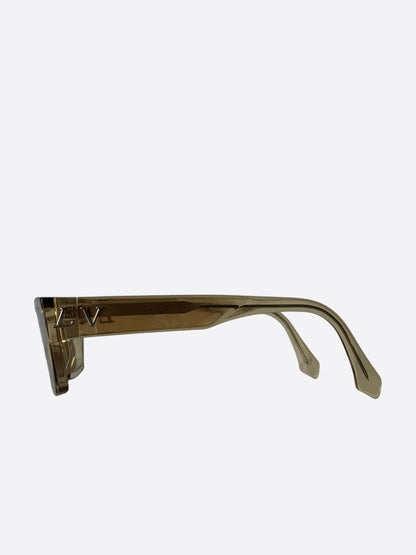 Louis Vuitton Gold Transparent Twist Sunglasses