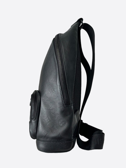 Louis Vuitton Black Shadow Monogram Racer Sling Bag