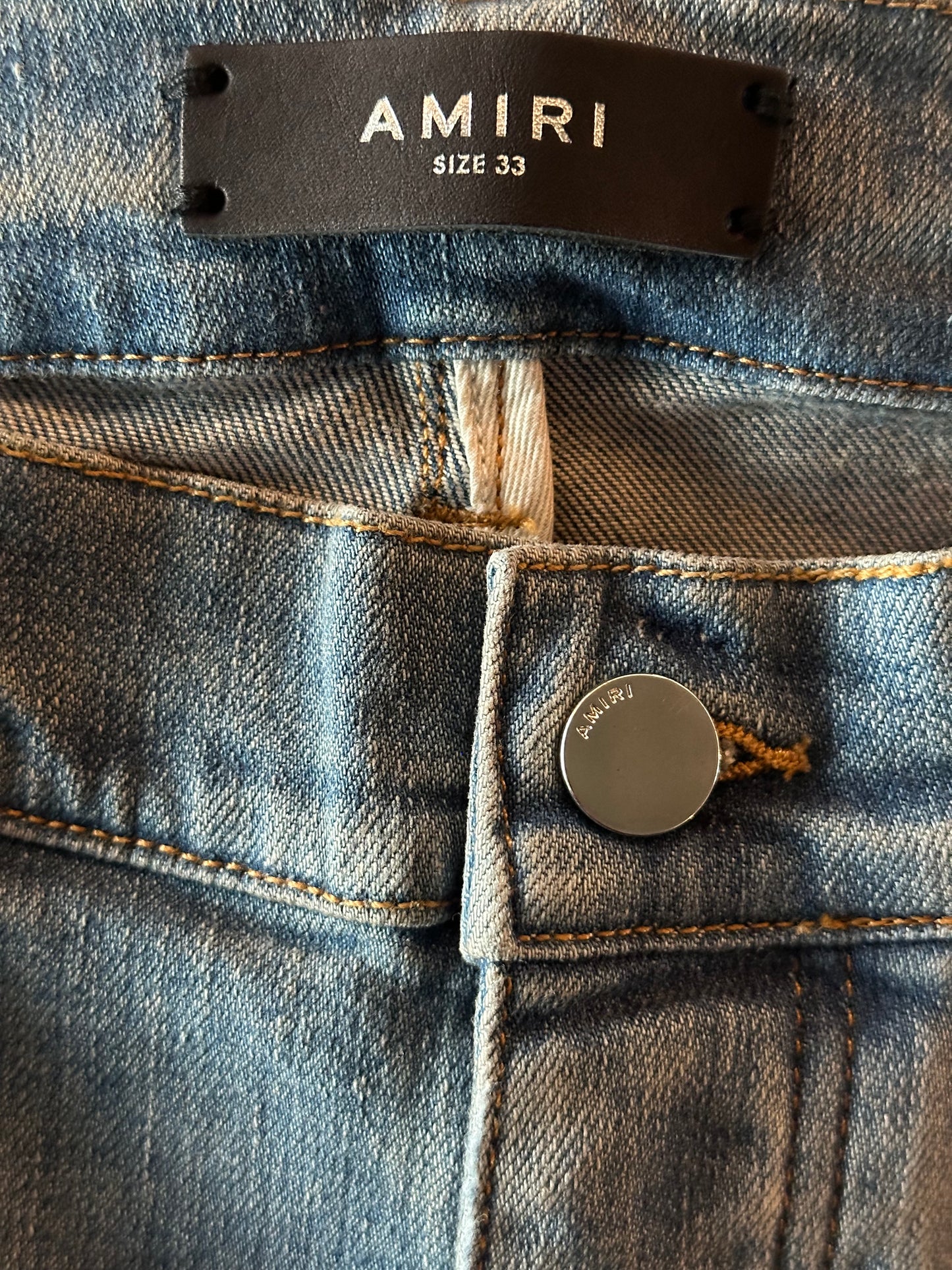 Amiri Clay Indigo Pink Patch MX1 Jeans