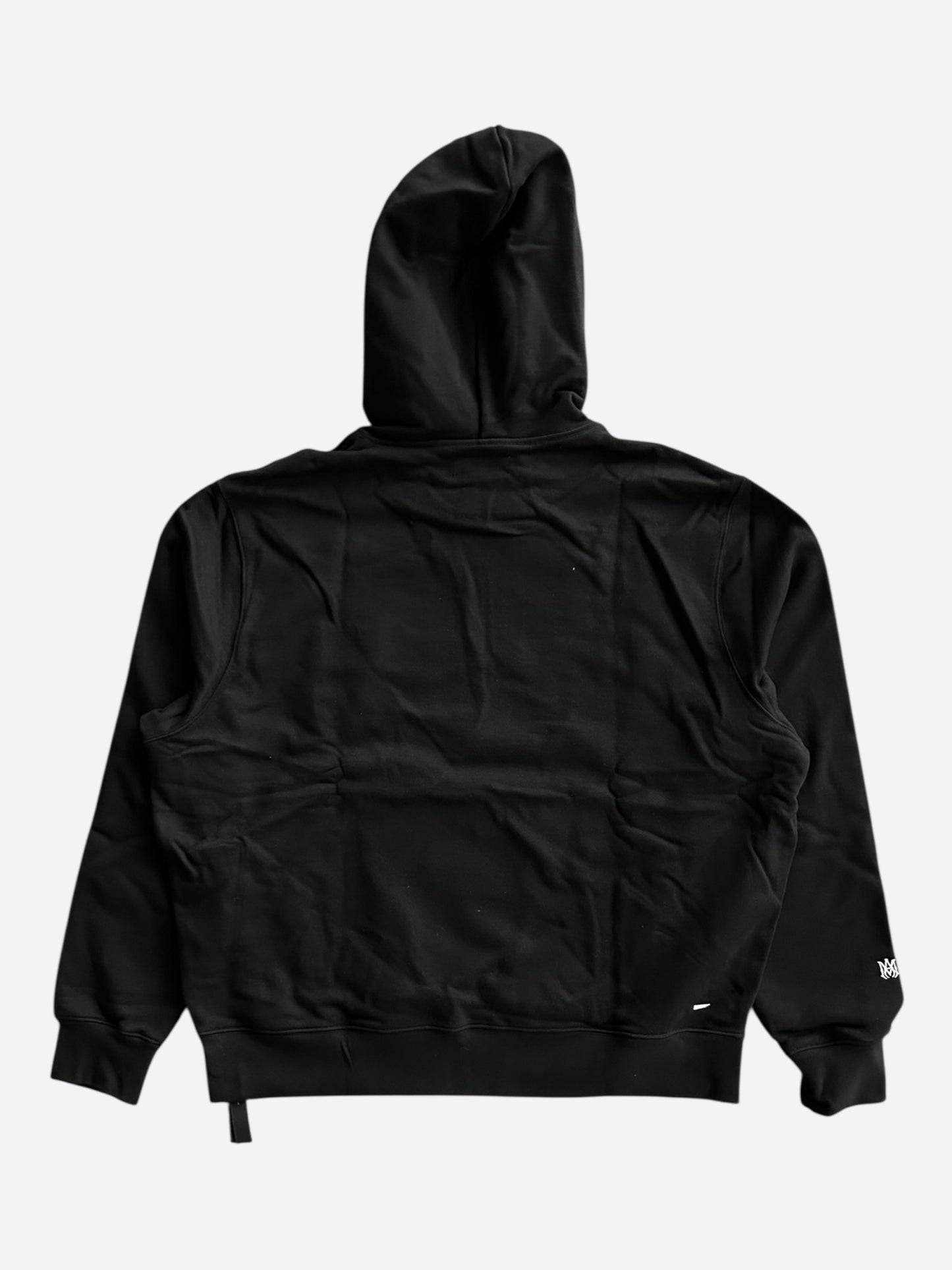 Amiri Black & White Staggered Logo Hoodie